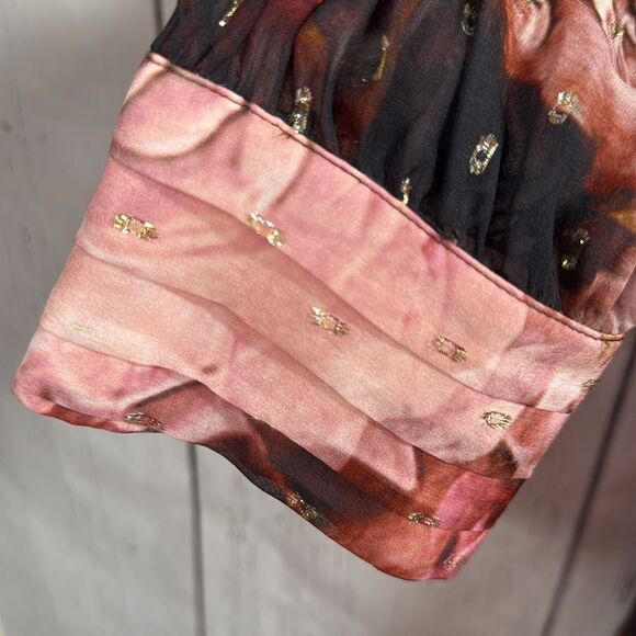 Soft Surroundings Silk Floral Maxi Dress 20W Romantic Cottagecore Feminine Boho - Picture 8 of 16